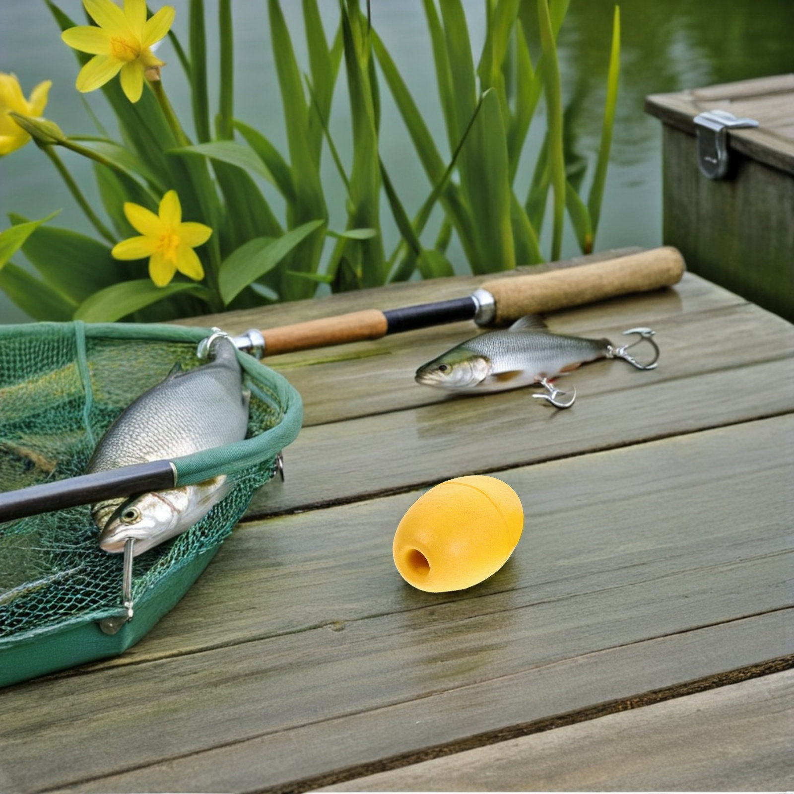 Fishing Kayak Anchor - 8 Adet Yat Şamandırası, Yüksek Görünürlüklü