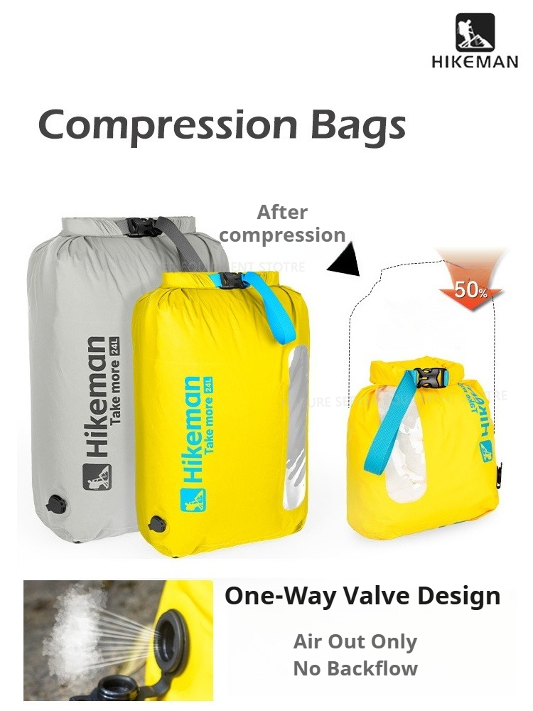 Fishing Kayak Storage Bag - HIKEMAN Vakumlu Sıkıştırma Torbası Tek Yönlü