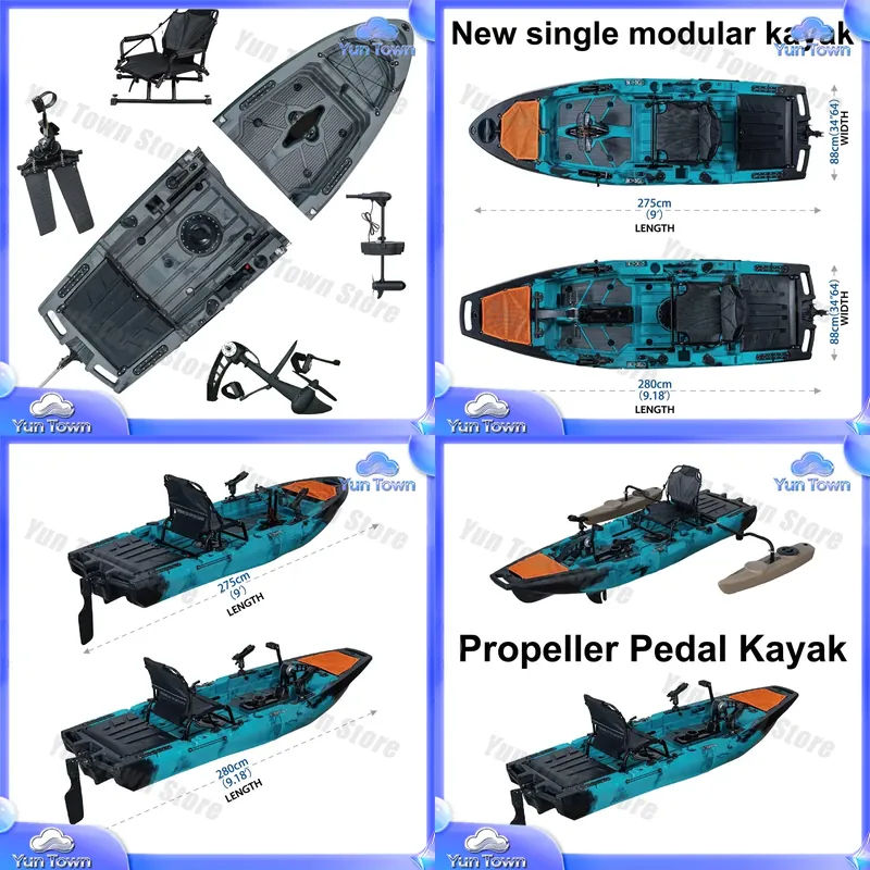 Fishing Kayak Pedal Drive - Modüler Kayak 9.5ft Üstten Oturmalı Pedal