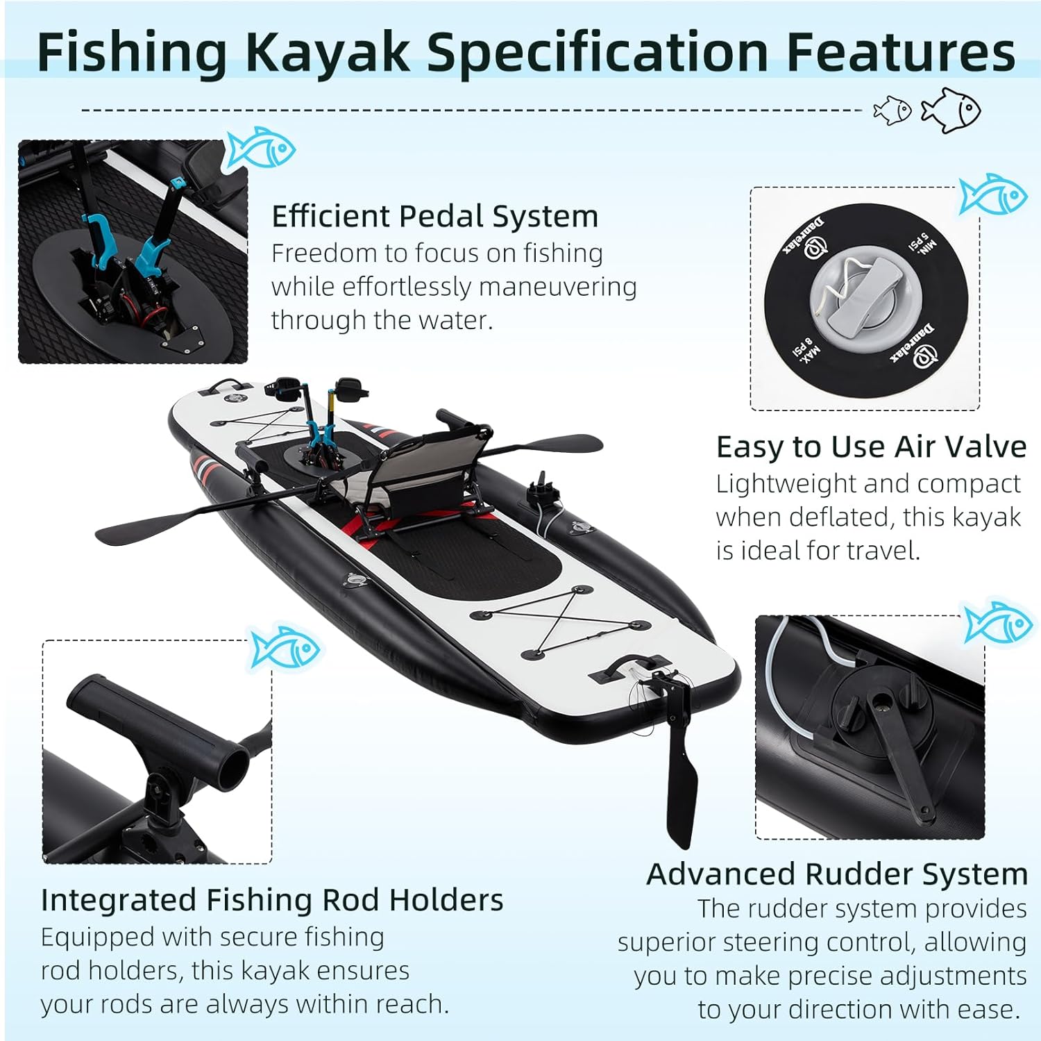 12ft Premium PVC Şişirilebilir - Fishing Kayak Seat incelemesi ve fiyatı