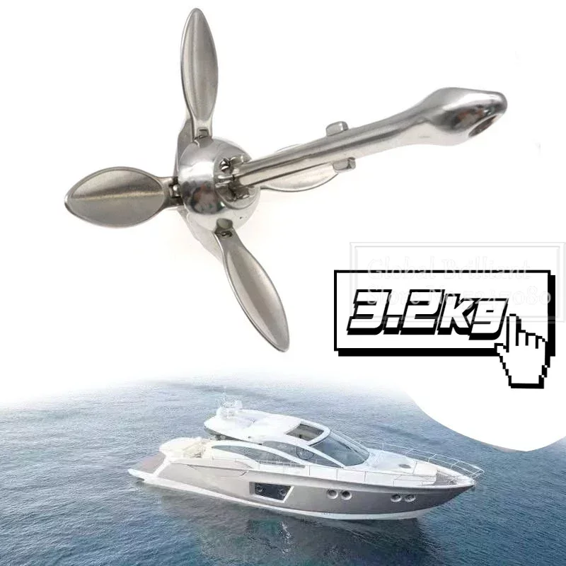3.2KG/4KG tekne paslanmaz çeli - Fishing Kayak Anchor incelemesi ve fiyatı