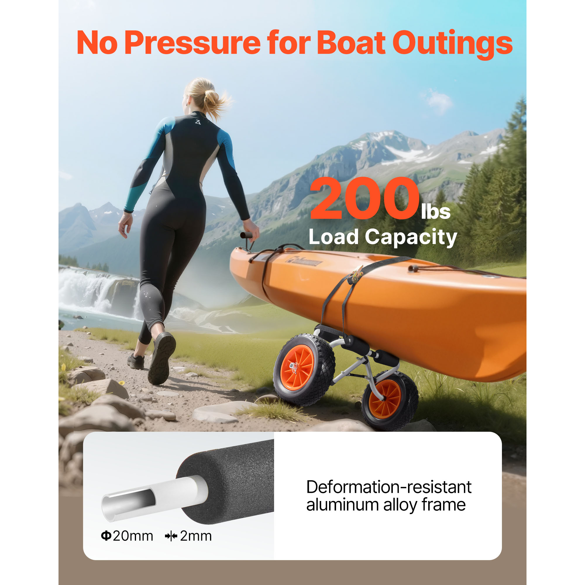 SucceBuy 200 lbs Kayak Arabası - Fishing Kayak Cart incelemesi ve fiyatı