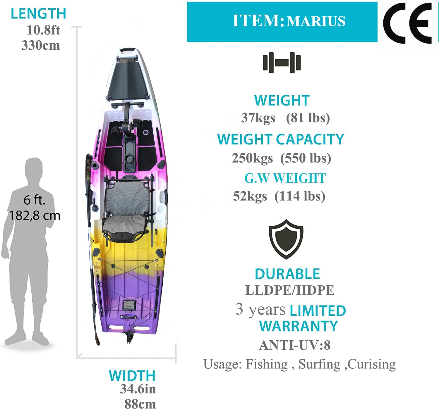 Viking 10.5FT Balıkçılık Pedal - Fishing Kayak Pedal Drive incelemesi ve fiyatı