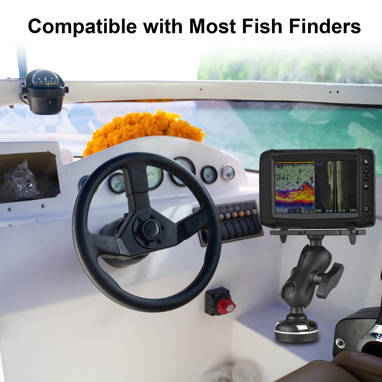 Dikdörtgen Tabanlı Balık Buluc - Fishing Kayak Fish Finder Mount incelemesi ve fiyatı