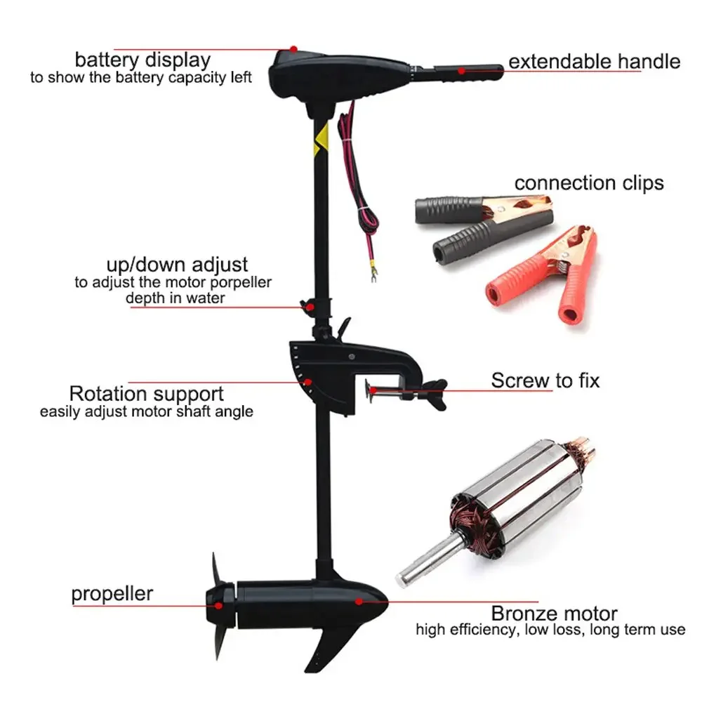 18/28/40/50/60 LBS 12V Elektri - Fishing Kayak Trolling Motor incelemesi ve fiyatı
